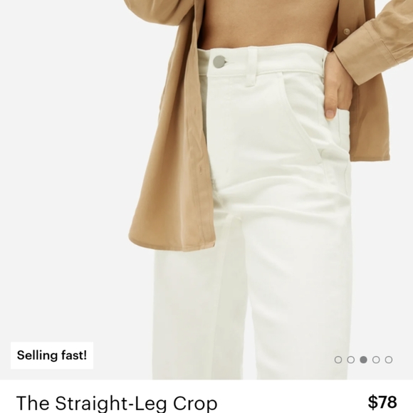 Everlane Straight Leg Crop, 00 short, Sandstone - Picture 3 of 11